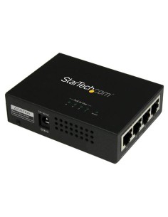 Inyector de Alimentación PoE Power over Ethernet Midspan 4 Puertos Gigabit RJ45 de Pared - 802.3 at af