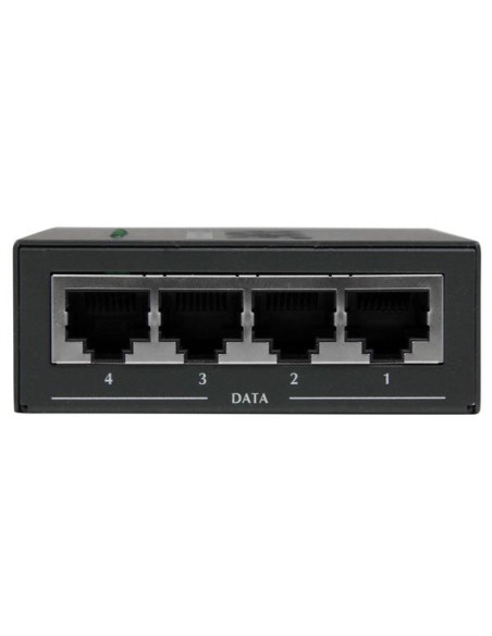 Inyector de Alimentación PoE Power over Ethernet Midspan 4 Puertos Gigabit RJ45 de Pared - 802.3 at af