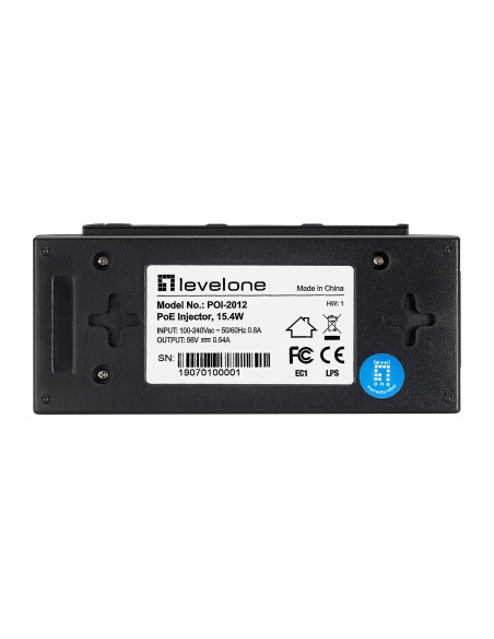 POI-2012 adaptador e inyector de PoE Ethernet rápido 52 V