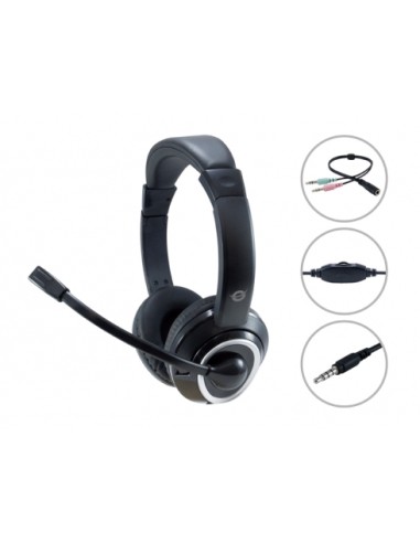 POLONA02BA auricular y casco Auriculares Alámbrico Diadema Juego Negro