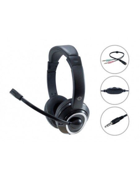 POLONA02BA auricular y casco Auriculares Alámbrico Diadema Juego Negro
