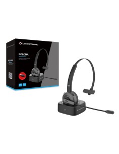 POLONA03BD auricular y casco Auriculares Inalámbrico Diadema Oficina/Centro de llamadas Bluetooth Base de carga Negro 2