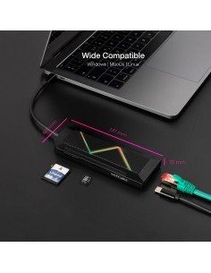 10.16.0901 base para portátil y replicador de puertos Alámbrico USB 3.2 Gen 1 (3.1 Gen 1) Type-C Negro 2