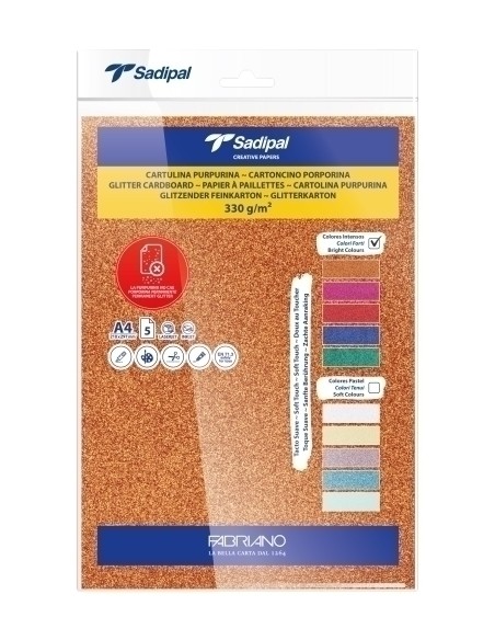 CARTULINA PURPUR.A4 SADIPAL INTENSO P/5