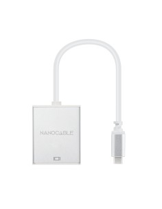 Conversor USB-C a VGA. USB-C/M-VGA/H, Aluminio 10 cm 2