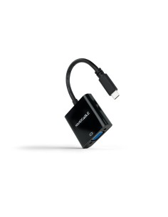 Conversor USB-C a VGA, USB-C/M-VGA/H, Negro, 10 cm