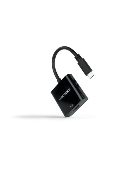 Conversor USB-C a HDMI 4K, USB-C/M-HDMI/H, Negro, 15 cm