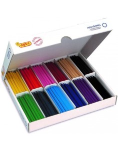 CAJA DE 300 CERAS PLASTICAS COLORES SURTIDOS