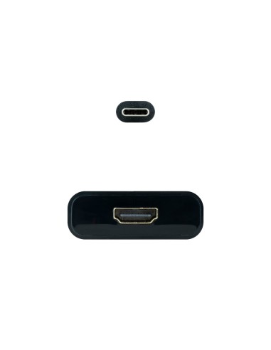 Conversor USB-C a HDMI 4K, USB-C/M-HDMI/H, Negro, 15 cm