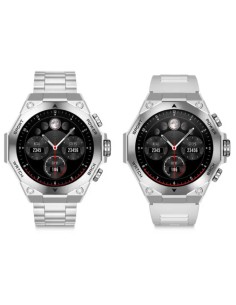 Smartwatch Titanium, Pantalla AMOLED 1,43", 2 correas, Aut. 5 días, Modos deporte y salud, Llamadas, Asistentes voz, Negro