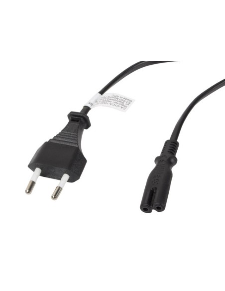 CA-C7CA-10CC-0030-BK cable de transmisión Negro 3 m C7 acoplador CEE7/16