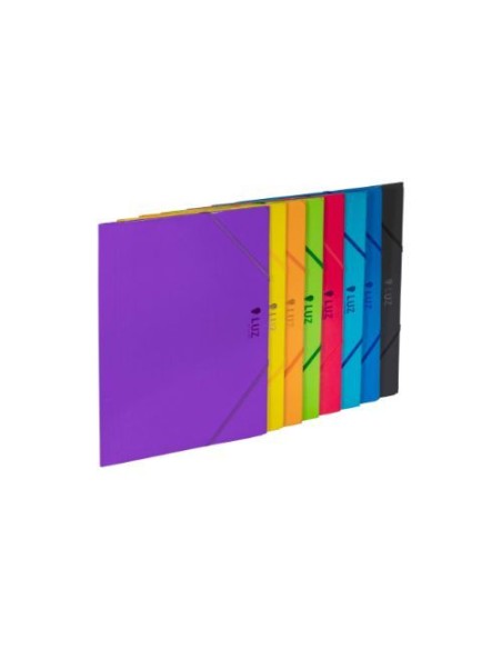 CARPETA SOLAPAS CARTON LUZ TAMAÑO FOLIO CON GOMA COLOR AZUL CARCHICO 2033L11