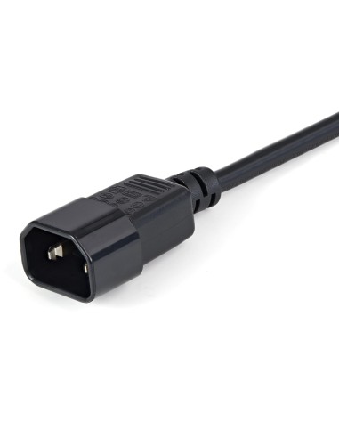 Cable de 1m de Extensión de Alimentación, C14 a C13, 10A 125V, 18AWG, Alargador de Cable de Corriente de Ordenador, IEC-320-C14
