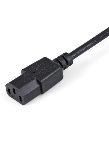 Cable de 1m de Extensión de Alimentación, C14 a C13, 10A 125V, 18AWG, Alargador de Cable de Corriente de Ordenador, IEC-320-C14