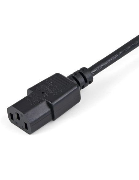 Cable de 1m de Extensión de Alimentación, C14 a C13, 10A 125V, 18AWG, Alargador de Cable de Corriente de Ordenador, IEC-320-C14