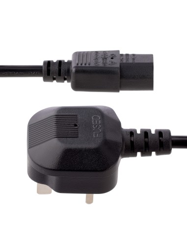 Cable de 3m de Alimentación de Ordenador, 18AWG, BS 1363 a C13, 10A 250V, Cable de Alimentación de Repuesto, Cable de TV/Monito