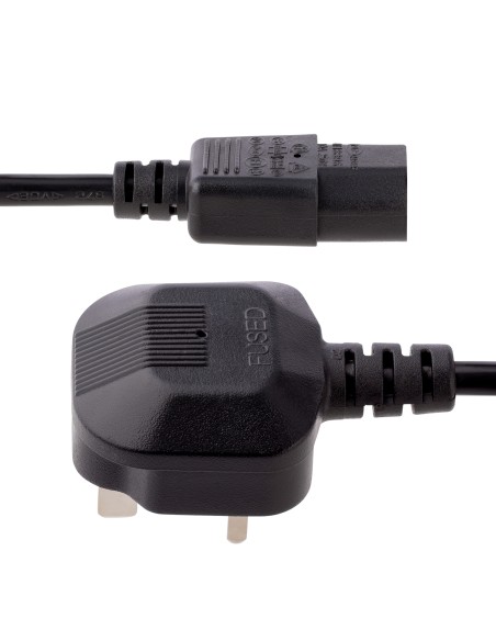 Cable de 3m de Alimentación de Ordenador, 18AWG, BS 1363 a C13, 10A 250V, Cable de Alimentación de Repuesto, Cable de TV/Monito