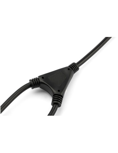 Cable de 2m de Alimentación en Y para Ordenador, 18AWG, EU Schuko a 2x C13, 10A 250V, Cable de Alimentación de CA de Repuesto, 