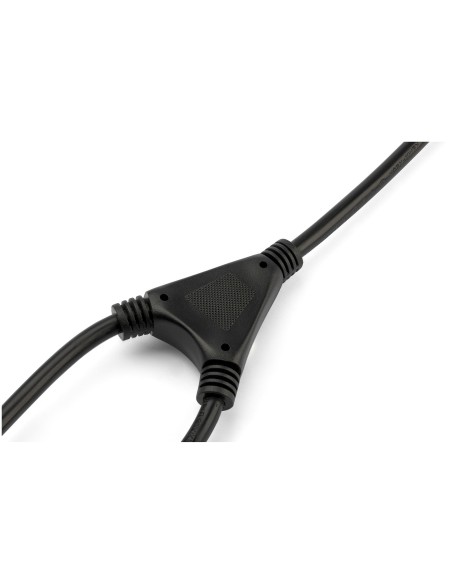 Cable de 2m de Alimentación en Y para Ordenador, 18AWG, EU Schuko a 2x C13, 10A 250V, Cable de Alimentación de CA de Repuesto, 