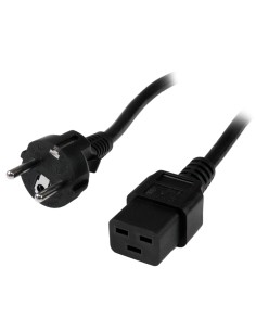 Cable de 2m de Alimentación de Ordenador, 16AWG, EU Schuko a C19, 16A 250V, Cable de Alimentación de Repuesto, Impresora, para 
