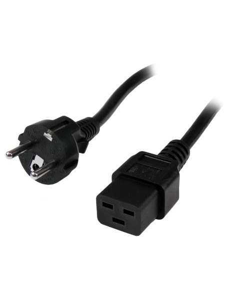 Cable de 2m de Alimentación de Ordenador, 16AWG, EU Schuko a C19, 16A 250V, Cable de Alimentación de Repuesto, Impresora, para 