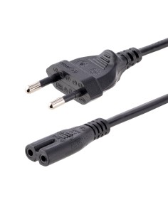 Cable de 1m de Alimentación para Portátiles, Enchufe UE a C7, 2,5A 250V, 18AWG, Cable de Repuesto para Cargador de Portátiles, 