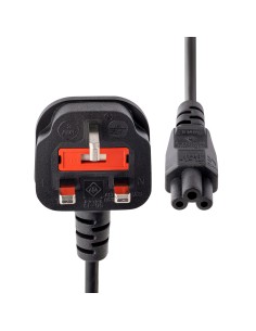 Cable de 1m de Alimentación para Portátiles, Enchufe BS1363 a C5, 2,5A 250V, 18AWG, Cable para Cargador, Cable Hoja de Trébol M 2