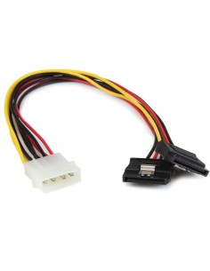 Adaptador Cable 30cm Divisor de 4 Pines LP4 a Doble SATA Cierre Seguridad Pestillo Latches