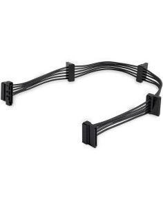 Cable Adaptador Bifurcador Divisor Splitter de Alimentación SATA de 40cm - 4x Receptáculos Hembra SATA