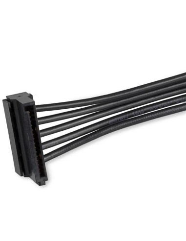 Cable Adaptador Bifurcador Divisor Splitter de Alimentación SATA de 40cm - 4x Receptáculos Hembra SATA