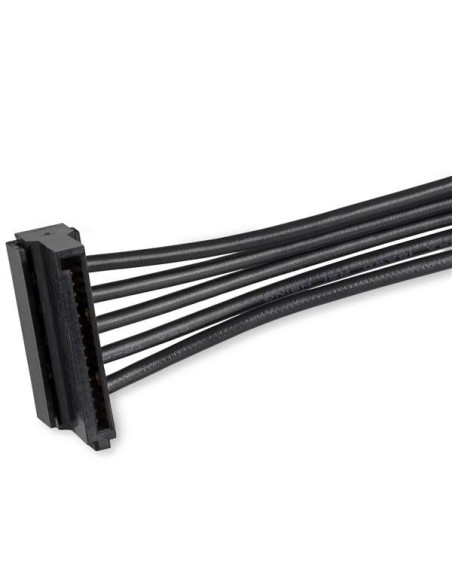 Cable Adaptador Bifurcador Divisor Splitter de Alimentación SATA de 40cm - 4x Receptáculos Hembra SATA