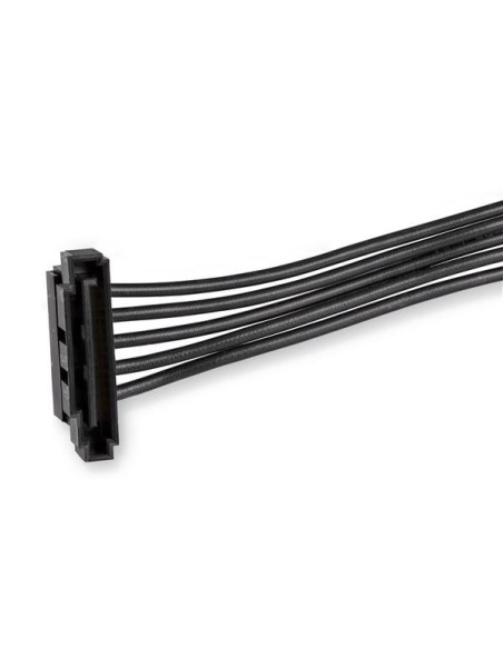 Cable Adaptador Bifurcador Divisor Splitter de Alimentación SATA de 40cm - 4x Receptáculos Hembra SATA