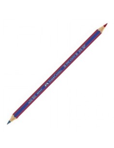 C 12 lapiz bicolor rojo azul faber castell