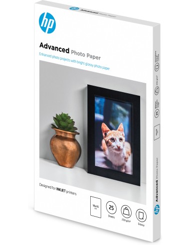 Papel fotográfico Advanced, brillante, 250 g/m2, 10 x 15 cm (101 x 152 mm), 25 hojas