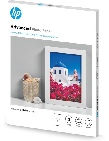 Papel fotográfico Advanced, brillante, 250 g/m2, 13 x 18 cm (127 x 178 mm), 25 hojas
