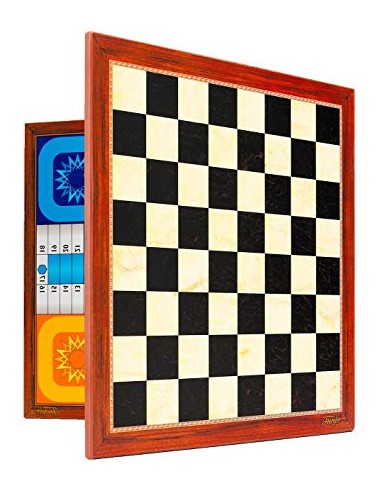 TABLERO GRANDE PARCHIS AJEDREZ 4 JUGADORES 40X40CM