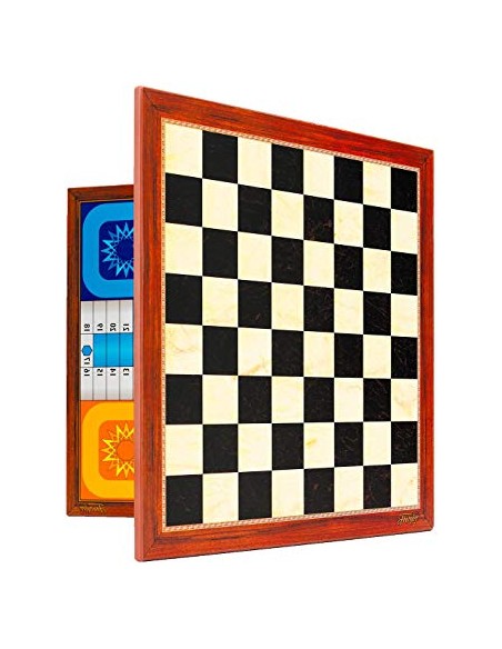TABLERO GRANDE PARCHIS AJEDREZ 4 JUGADORES 40X40CM