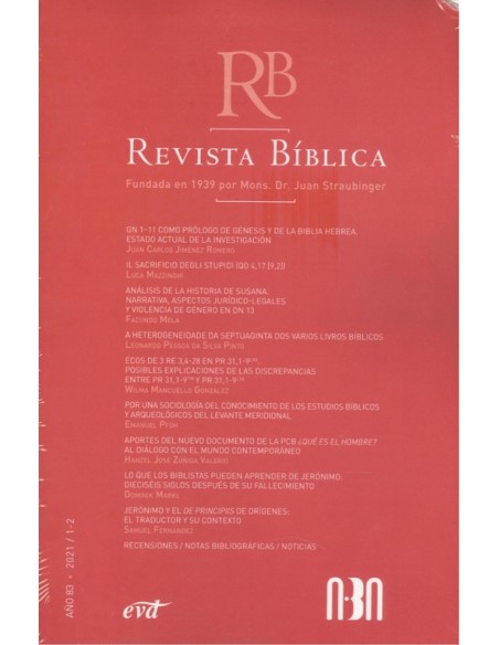 REVISTA BIBLICA 2021 1 2 ANO 83