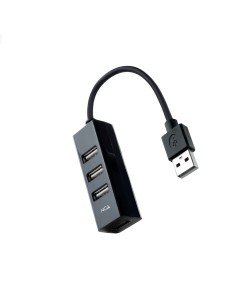 Hub USB 2.0 con 4 Puertos de USB 2.0, USB-A/M-USB 2.0/H, Negro, 15 cm