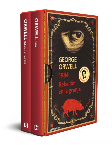 George Orwell pack con las ediciones definitivas avaladas por The Orwell Estate de 1984 y Rebelion en la granja