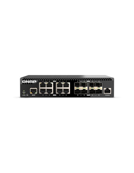 QSW-M3216R-8S8T switch Gestionado L2/L3 10G Ethernet (100/1000/10000) 1U Negro