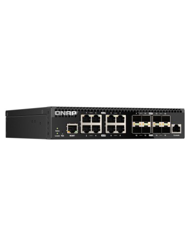 QSW-M3216R-8S8T switch Gestionado L2/L3 10G Ethernet (100/1000/10000) 1U Negro