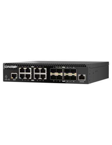 QSW-M3216R-8S8T switch Gestionado L2/L3 10G Ethernet (100/1000/10000) 1U Negro