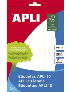 PAQ 10 HOJAS ETIQUETAS 36X82MM CANTOS ROMOS