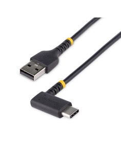 Cable 15cm USB A a USB C Acodado - en Ángulo Recto - Cable USB-C de Carga Rápida - de Alta Resistencia - USB 2.0 A a USB Tipo-C
