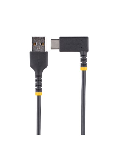 Cable 15cm USB A a USB C Acodado - en Ángulo Recto - Cable USB-C de Carga Rápida - de Alta Resistencia - USB 2.0 A a USB Tipo-C
