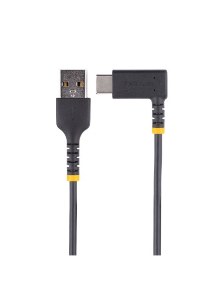 Cable 15cm USB A a USB C Acodado - en Ángulo Recto - Cable USB-C de Carga Rápida - de Alta Resistencia - USB 2.0 A a USB Tipo-C