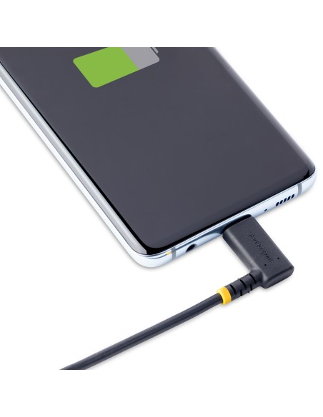 Cable 15cm USB A a USB C Acodado - en Ángulo Recto - Cable USB-C de Carga Rápida - de Alta Resistencia - USB 2.0 A a USB Tipo-C