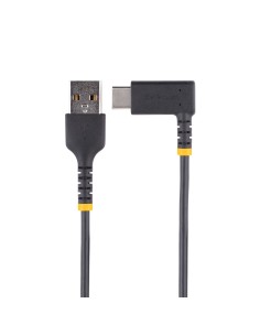Cable 2m USB A a USB C Acodado - en Ángulo Recto - Cable USB-C de Carga Rápida - de Alta Resistencia - USB 2.0 A a USB Tipo-C - 2