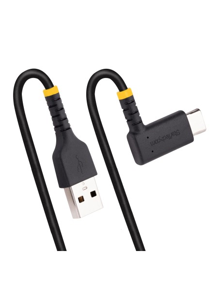 Cable 2m USB A a USB C Acodado - en Ángulo Recto - Cable USB-C de Carga Rápida - de Alta Resistencia - USB 2.0 A a USB Tipo-C -
